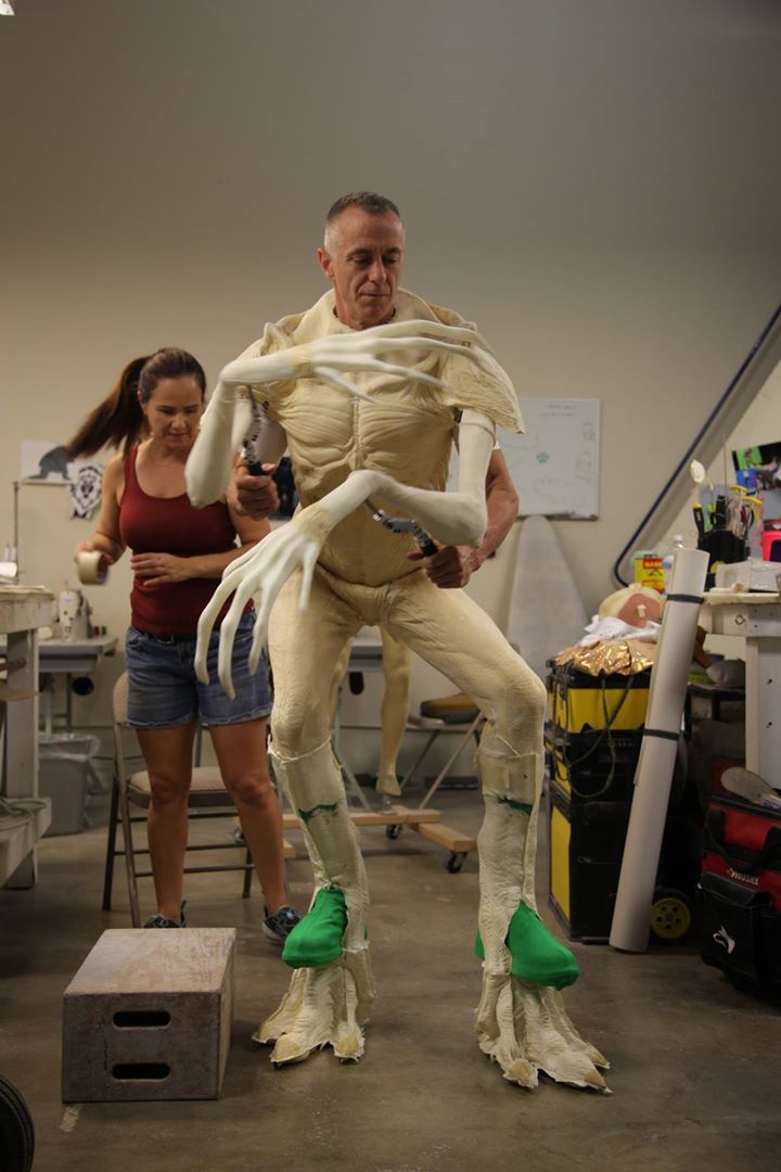 Mark Steger in The Demogorgon body suit (Credit: Spectral Motion/Netflix)